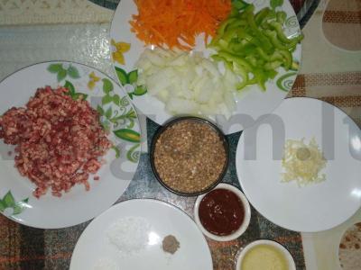 Grikių košė su jautienos faršu Žingsnis 1