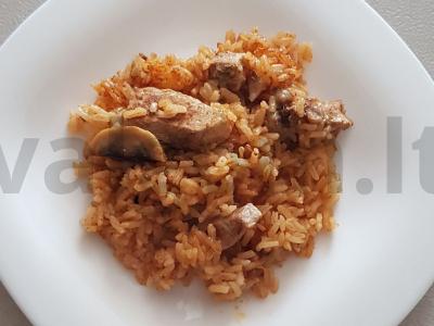 Plovas su mėsa ir grybais lėtoje viryklėje Žingsnis 8