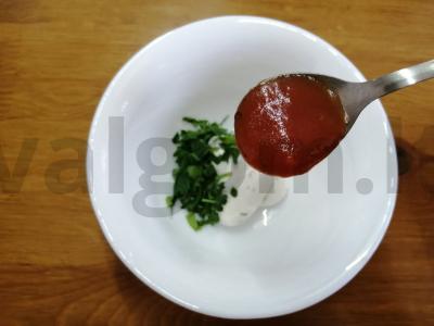 Raudona lęša su vištienos filė firminiu padažu Žingsnis 10