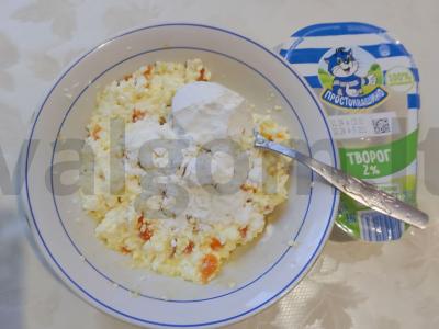 Sūrio blynai su džiovintomis abrikosais Žingsnis 8