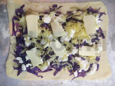 Pyragas „Violetinė vakarienė“ su raudonąja kopūstų Žingsnis 6