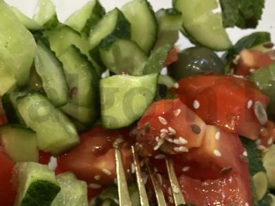 Vasaros salotos su daržovėmis ir mėta Žingsnis 5