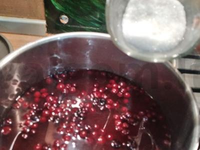 Vitaminų kompotas iš spanguolių ir juodųjų serbentų Žingsnis 2