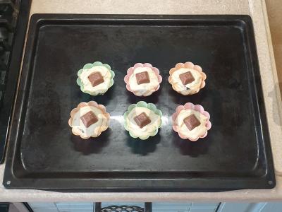 Muffinai su mėlynėmis ir šokoladu Žingsnis 6