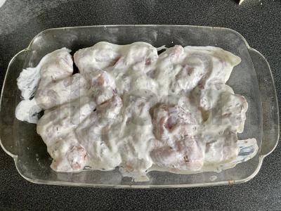 Vištienos sparneliai grietinėje Žingsnis 4