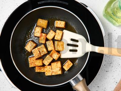 Salotas su tofu ir pomidorais Žingsnis 2