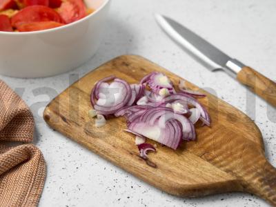 Salotas su tofu ir pomidorais Žingsnis 4