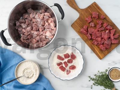 Pyragas su troškinta jautiena ir alumi Žingsnis 3