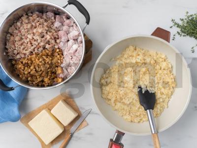 Pyragas su troškinta jautiena ir alumi Žingsnis 4