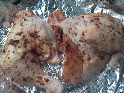 Keptas vištienos su prieskoniais ir pomidorų pasta Žingsnis 4