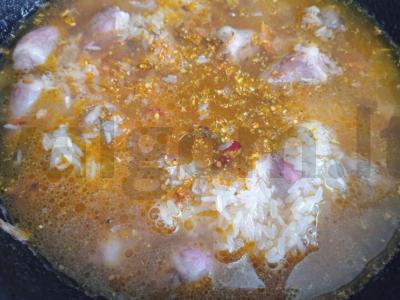 Jazminų ryžių plovas su vištienos širdelėmis Žingsnis 6