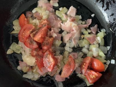 Spagečiai su kiaulienos šonine Žingsnis 5