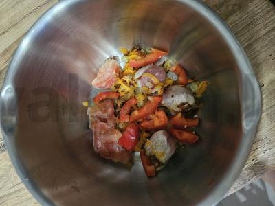 Daržovių sriuba su ryžiais ir meatballs Žingsnis 4