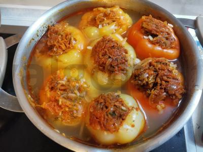 Įdaryti pipirai su grietine Žingsnis 7