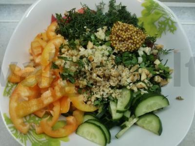 Daržovių salotas „Vitamininis“ Žingsnis 3