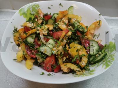 Daržovių salotas „Vitamininis“ Žingsnis 4