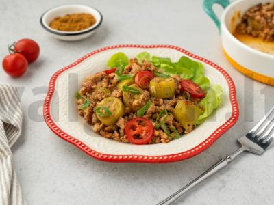 Porų apkepas su mėsa pagrindine nuotrauka