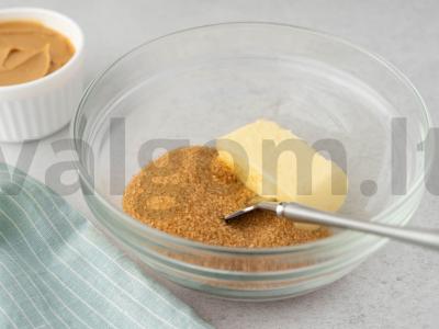 Žemės riešutų sviesto sausainiai Žingsnis 1