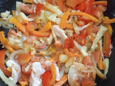 Laghman su vištiena Žingsnis 10