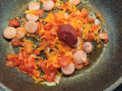 Makaronai su padažu vakarienei Žingsnis 3