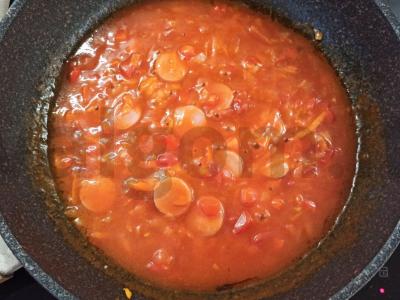 Makaronai su padažu vakarienei Žingsnis 5