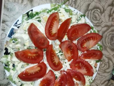 Namų salotas „Cezaris su krevetėmis“ Žingsnis 6