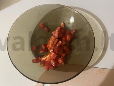 Daržovių salotas „Galvos svaigimo traškumas“ Žingsnis 4