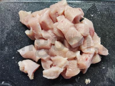 Ryžiai su vištiena ir daržovėmis sojų padaže Žingsnis 1