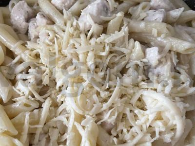 Makaronai grietinėlės ir česnako padaže Žingsnis 6