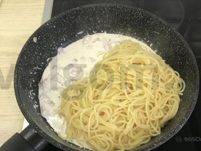 Pasta karbonara vakarienei Žingsnis 5