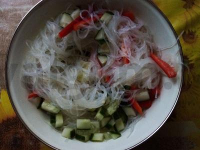 Funchosa su grybais Žingsnis 12