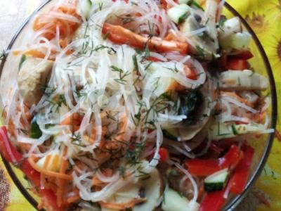 Funchosa su grybais pagrindine nuotrauka