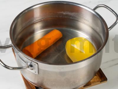 Olivje su šviežiu agurku Žingsnis 1