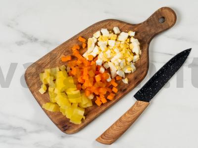 Olivje su šviežiu agurku Žingsnis 3