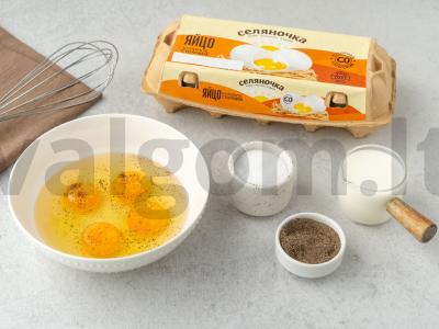 Omletas su voveraitėmis Žingsnis 2