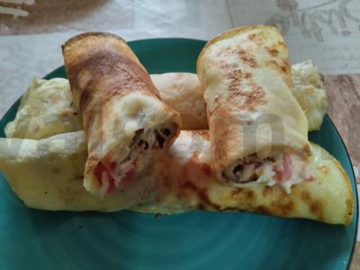 Kiaušinių blynai su pomidorais ir sūriu Žingsnis 5