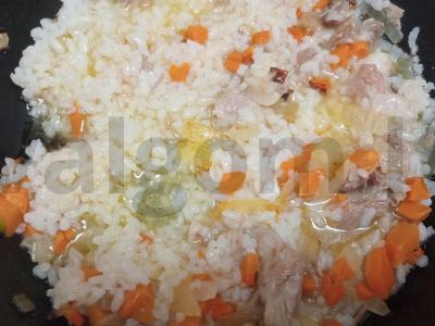 Ryžiai su troškiniu ir daržovėmis pietums Žingsnis 5