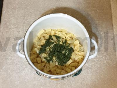 Makaronai su špinatais ir varške Žingsnis 5