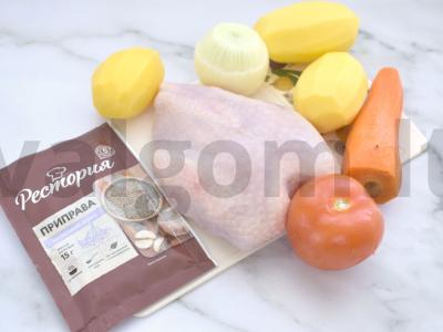 Vištienos ir bulvių troškinys Žingsnis 1