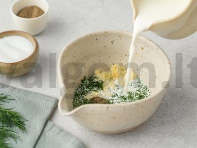 Makaronai su karbonaidu česnako padaže Žingsnis 5