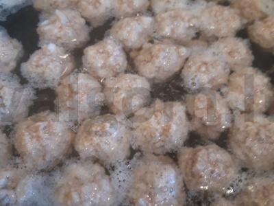 Borsčas su jautienos meatballs Žingsnis 5