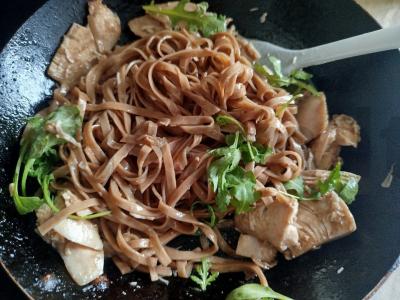 Grikių makaronai su rukola ir vištiena Žingsnis 8