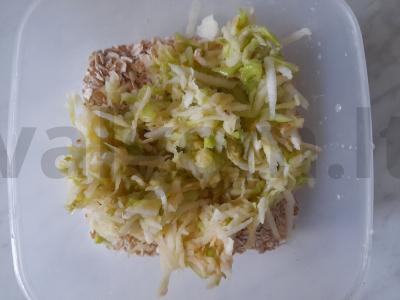 Avižinių dribsnių batonėliai su žaliu obuoliu Žingsnis 2