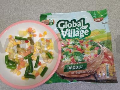 Sriuba su šaldytais daržovėmis, vermišeliais ir kiaušiniu vištienos sultinyje Žingsnis 3