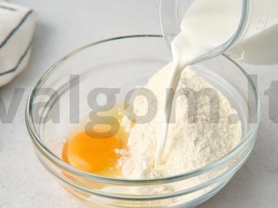 Blynai iš ožkos pieno Žingsnis 1