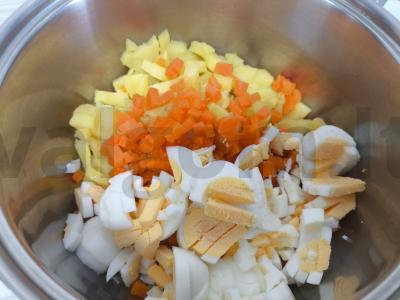 Olivje salotos su kaparėliais Žingsnis 3