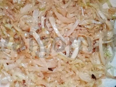 Kopūstų ir voveraičių pyragas Žingsnis 7