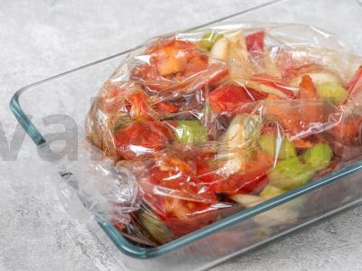 Mėsa su daržovėmis maišelyje Žingsnis 4