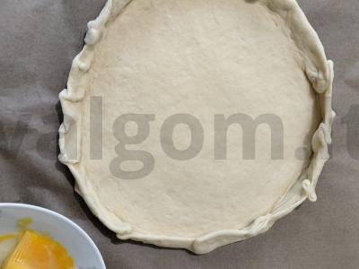 Atviras grybų pyragas su sūriu Žingsnis 4