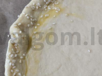 Atviras grybų pyragas su sūriu Žingsnis 5